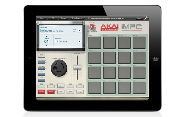 AKAI brings their MPC series to the iPad with their iMPC app